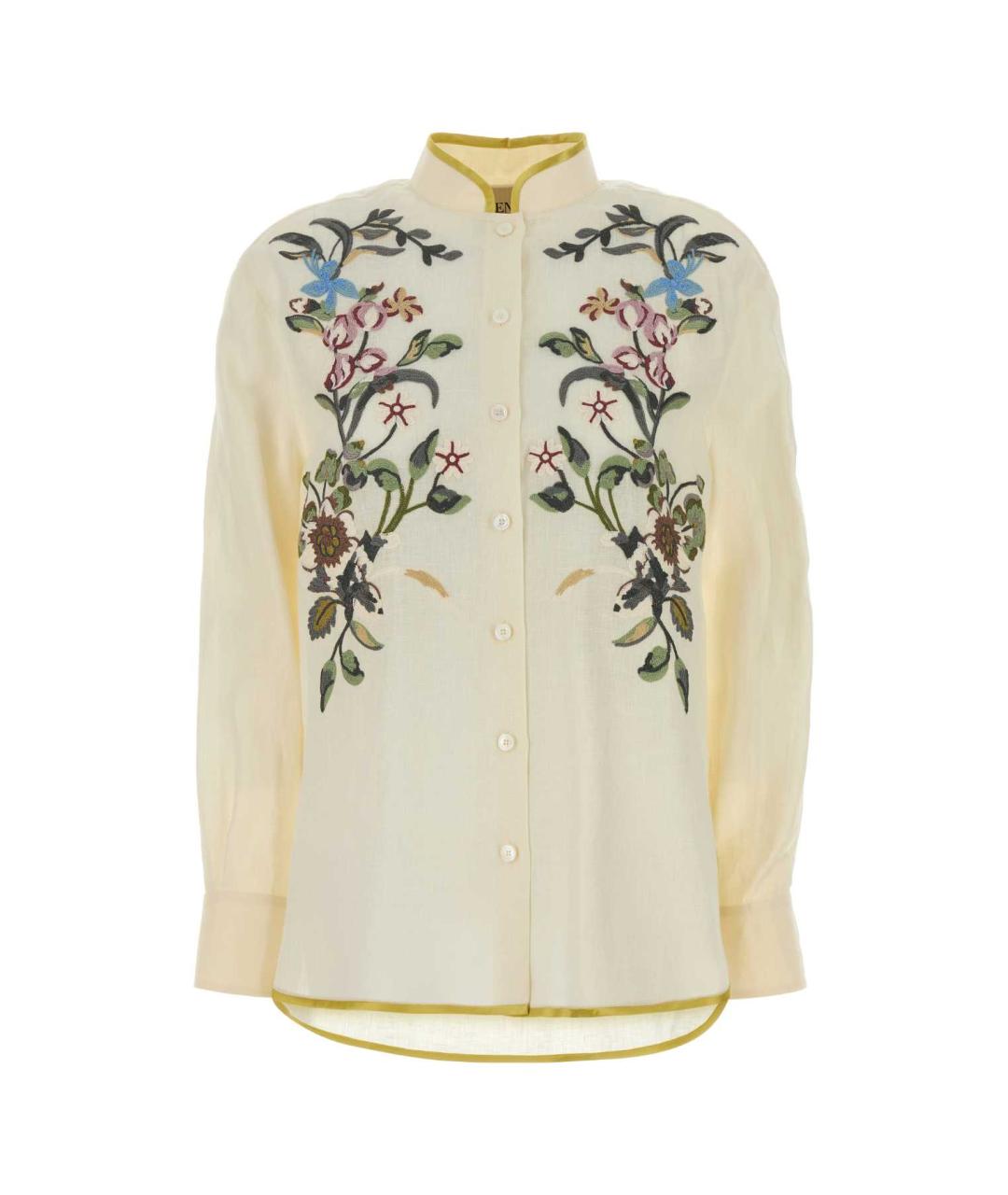 VALENTINO Бежевая льняная рубашка, фото 1