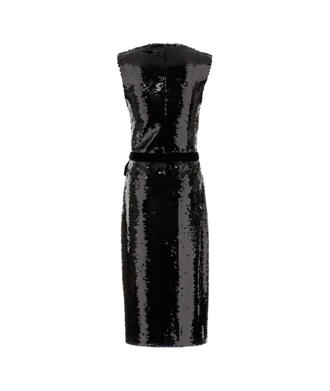 ALBERTA FERRETTI Черное полиэстеровое вечернее платье, фото 2