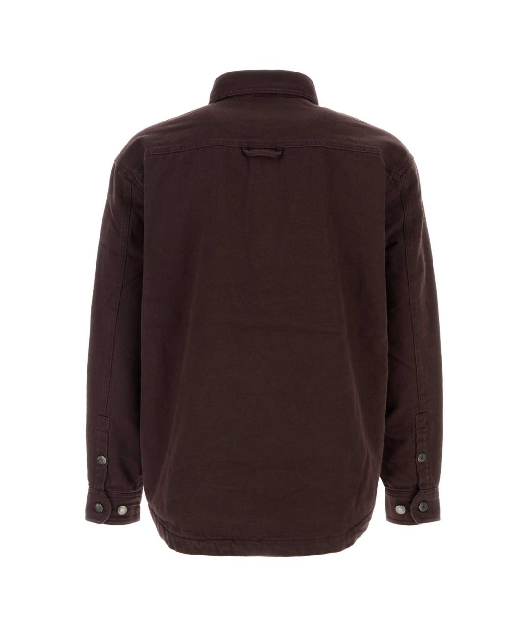 CARHARTT WIP Коричневая хлопковая кэжуал рубашка, фото 2