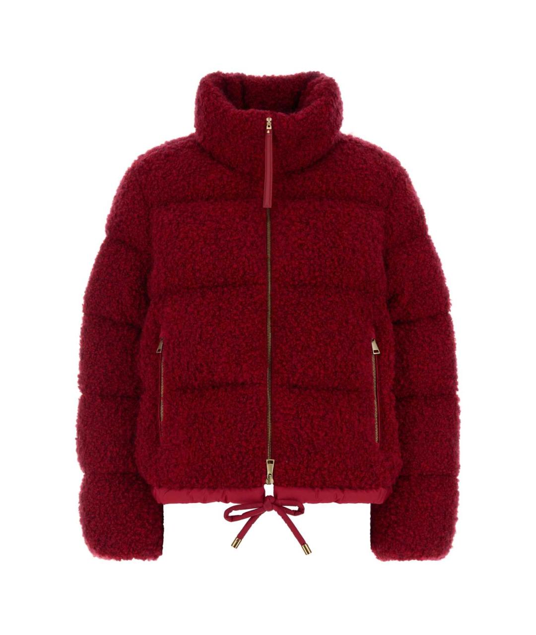 MONCLER Красный синтетический пуховик, фото 1