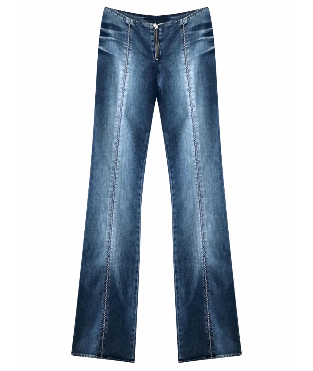 VERSACE JEANS COUTURE Синие хлопковые джинсы клеш, фото 1