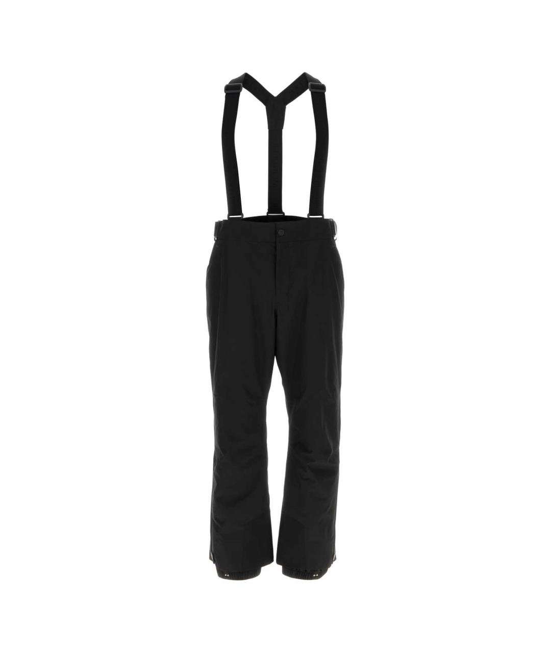 MONCLER GRENOBLE Черные полиэстеровые повседневные брюки, фото 1