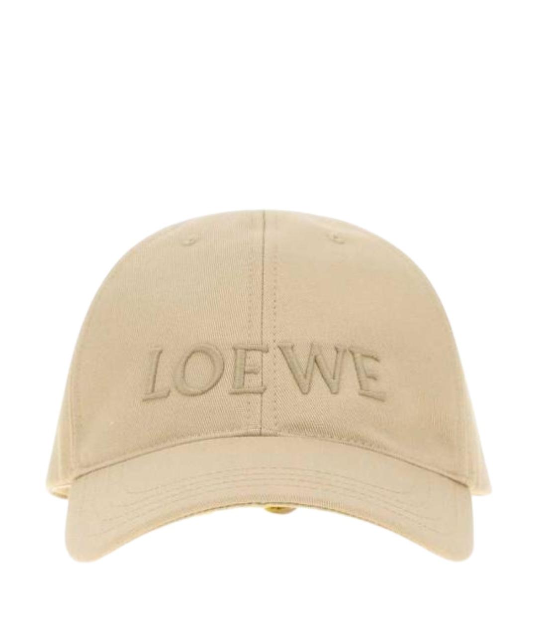 LOEWE Бежевая хлопковая кепка, фото 1
