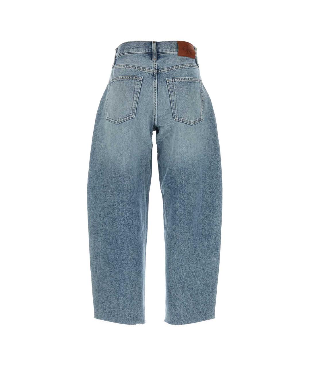 CALVIN KLEIN COLLECTION Голубые хлопковые прямые джинсы, фото 2