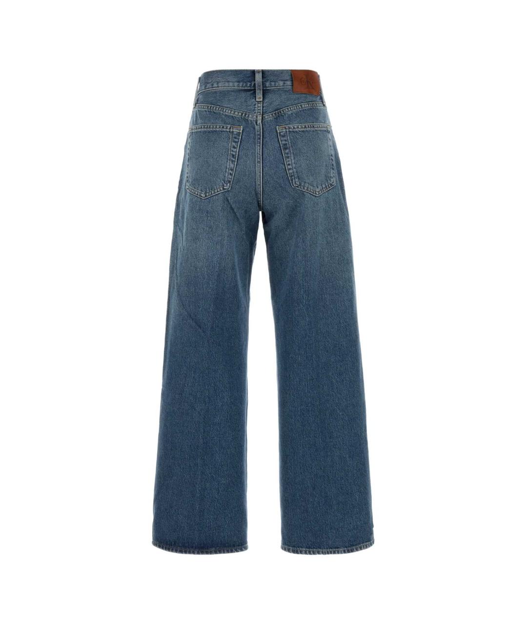 CALVIN KLEIN COLLECTION Синие хлопковые прямые джинсы, фото 2