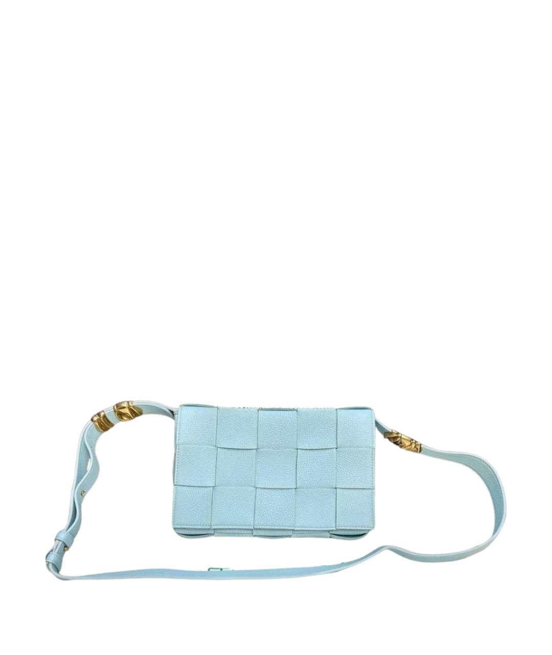 BOTTEGA VENETA Голубая кожаная сумка через плечо, фото 1