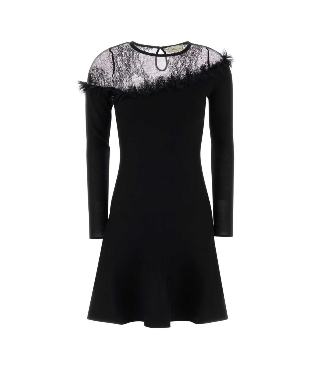 BLUMARINE Черное шерстяное вечернее платье, фото 1