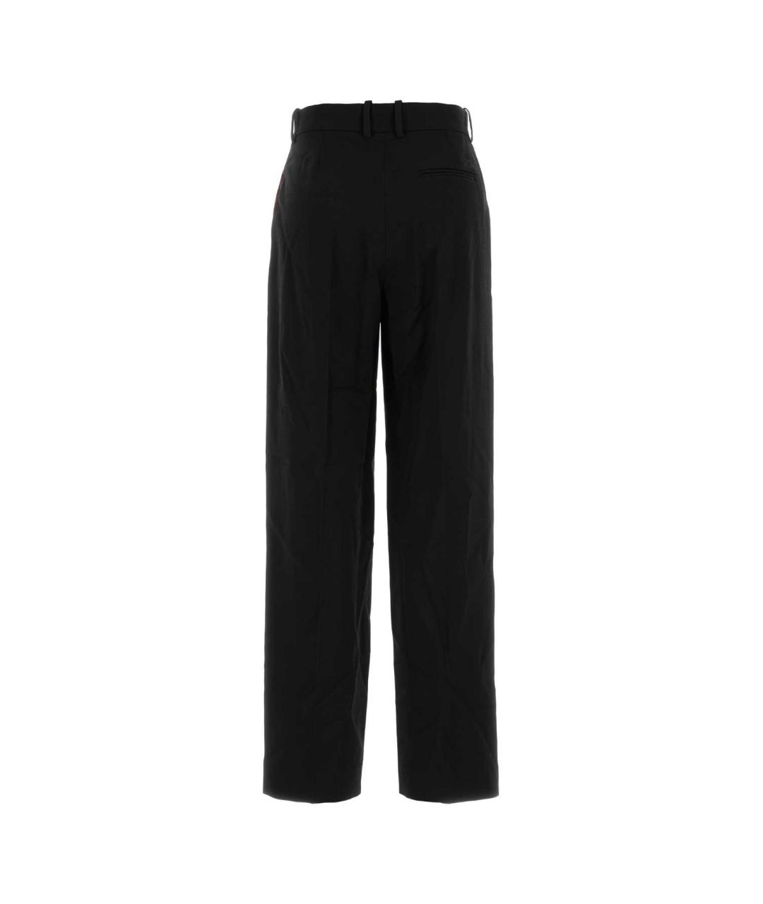 LOEWE Черные вискозные прямые брюки, фото 2