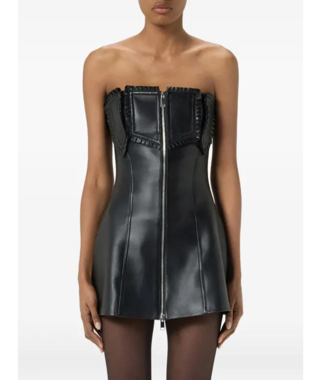 BLUMARINE Черное полиэстеровое коктейльное платье, фото 3