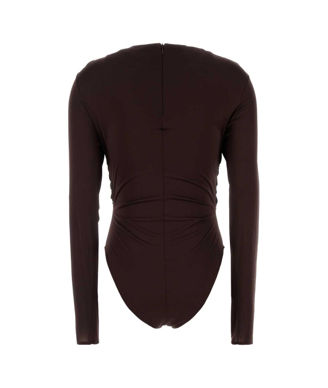 BALMAIN Коричневое вискозное боди, фото 2