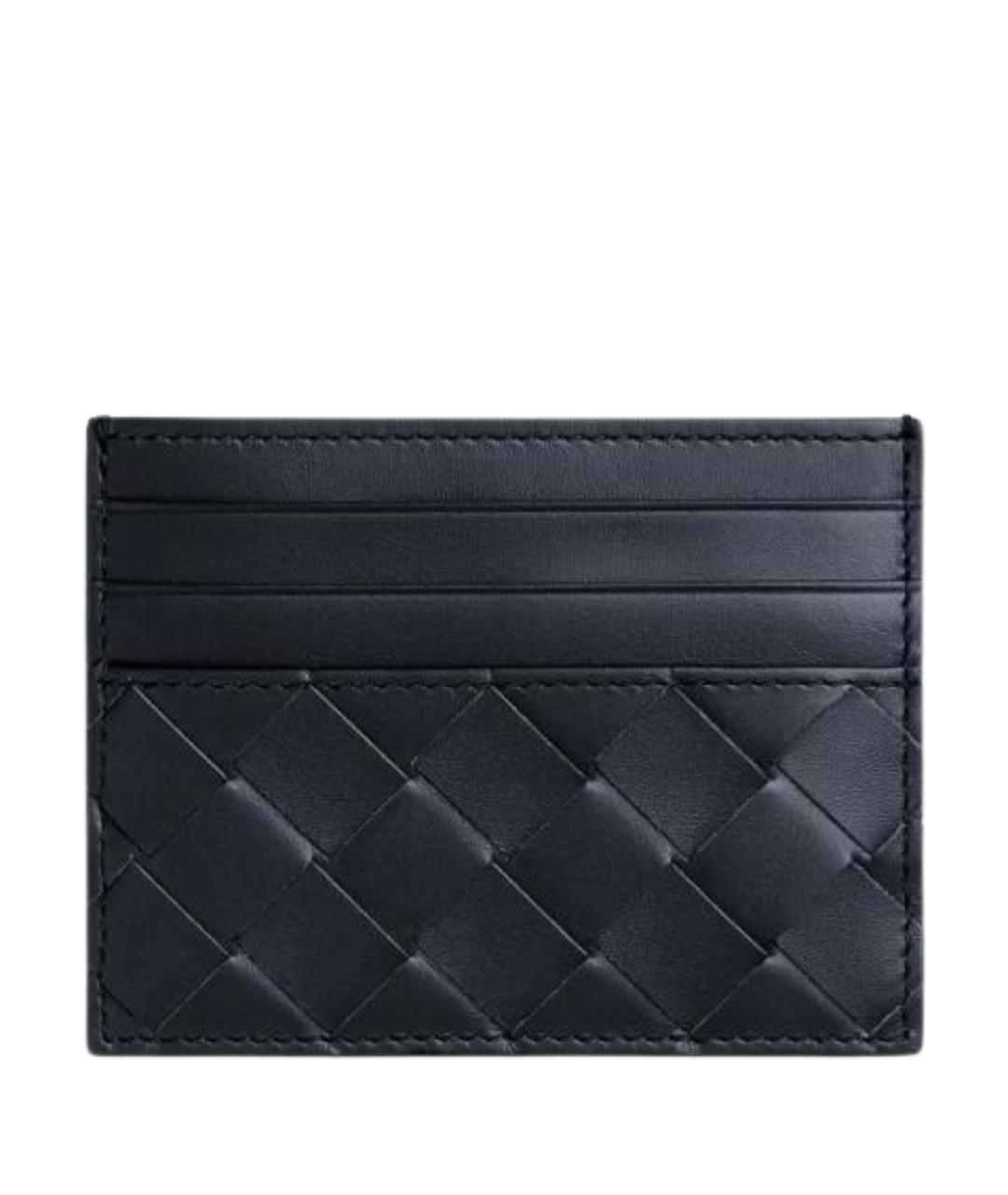 BOTTEGA VENETA Темно-синий кожаный кардхолдер, фото 1