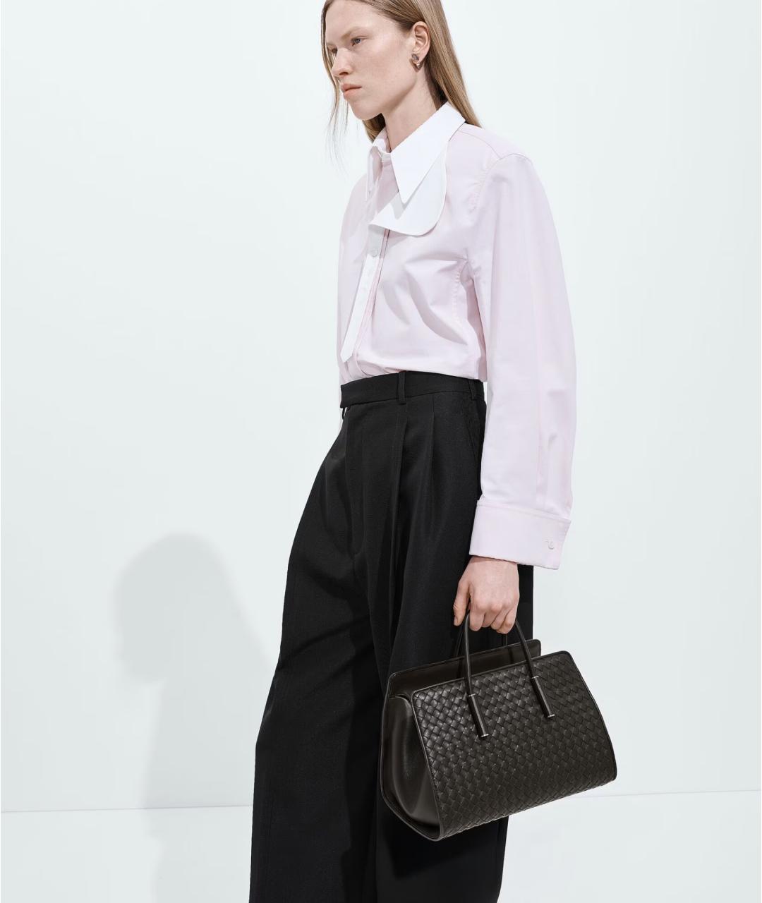 BOTTEGA VENETA Коричневая кожаная сумка тоут, фото 2