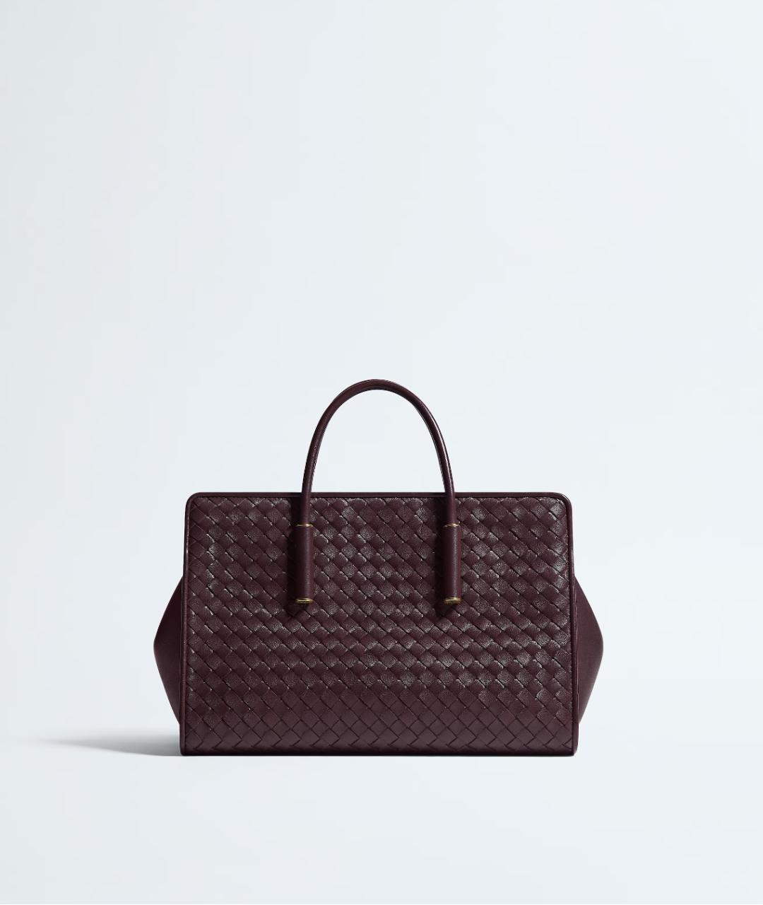 BOTTEGA VENETA Бордовая кожаная сумка тоут, фото 2