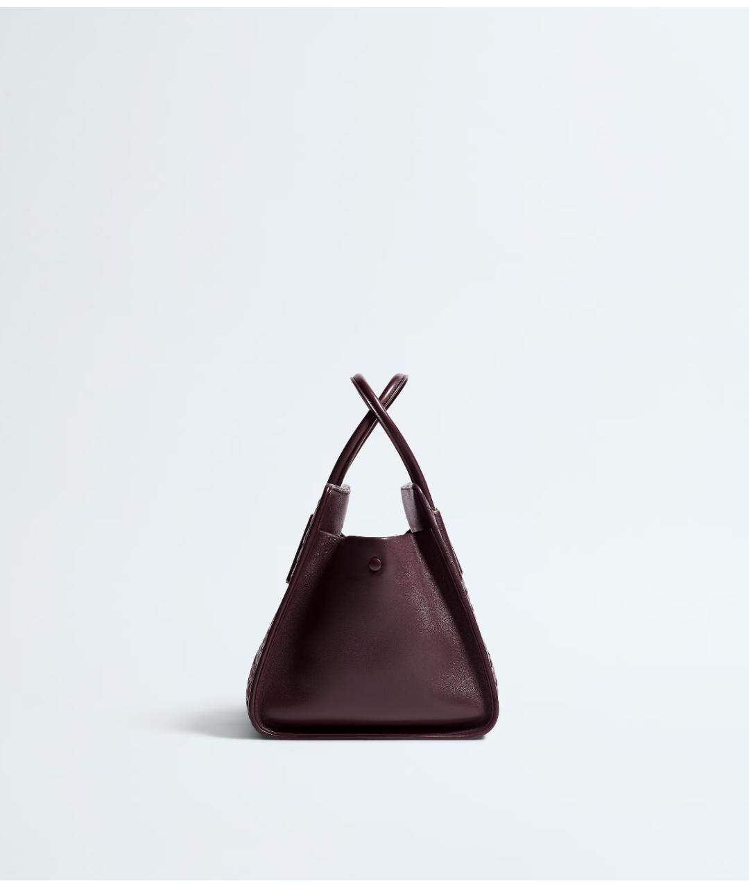 BOTTEGA VENETA Бордовая кожаная сумка тоут, фото 3