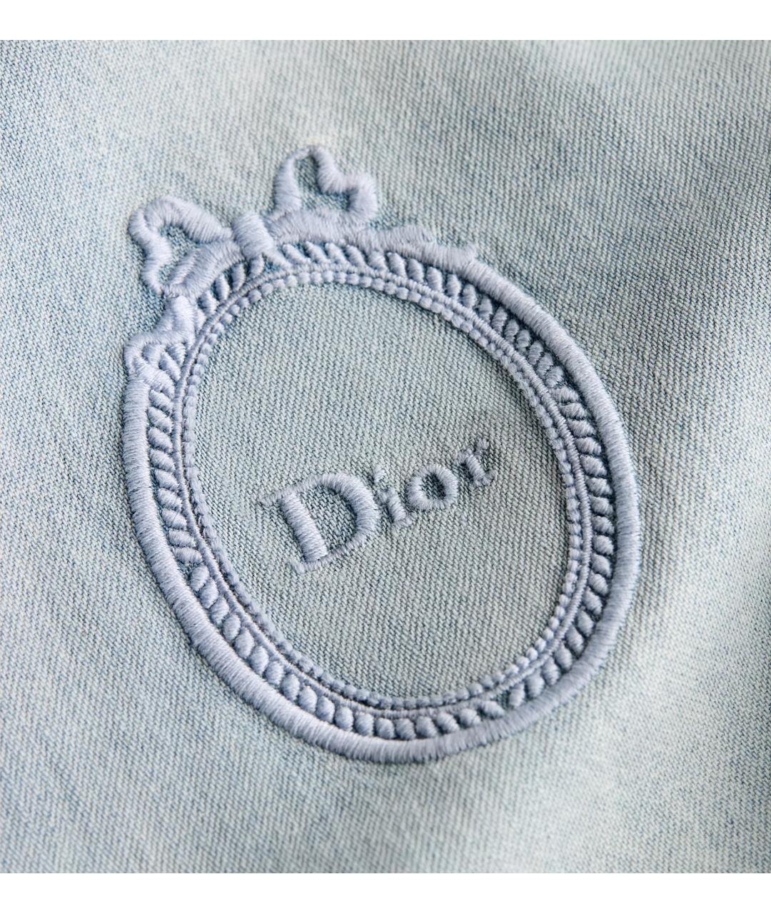 CHRISTIAN DIOR Голубая хлопковая рубашка, фото 5