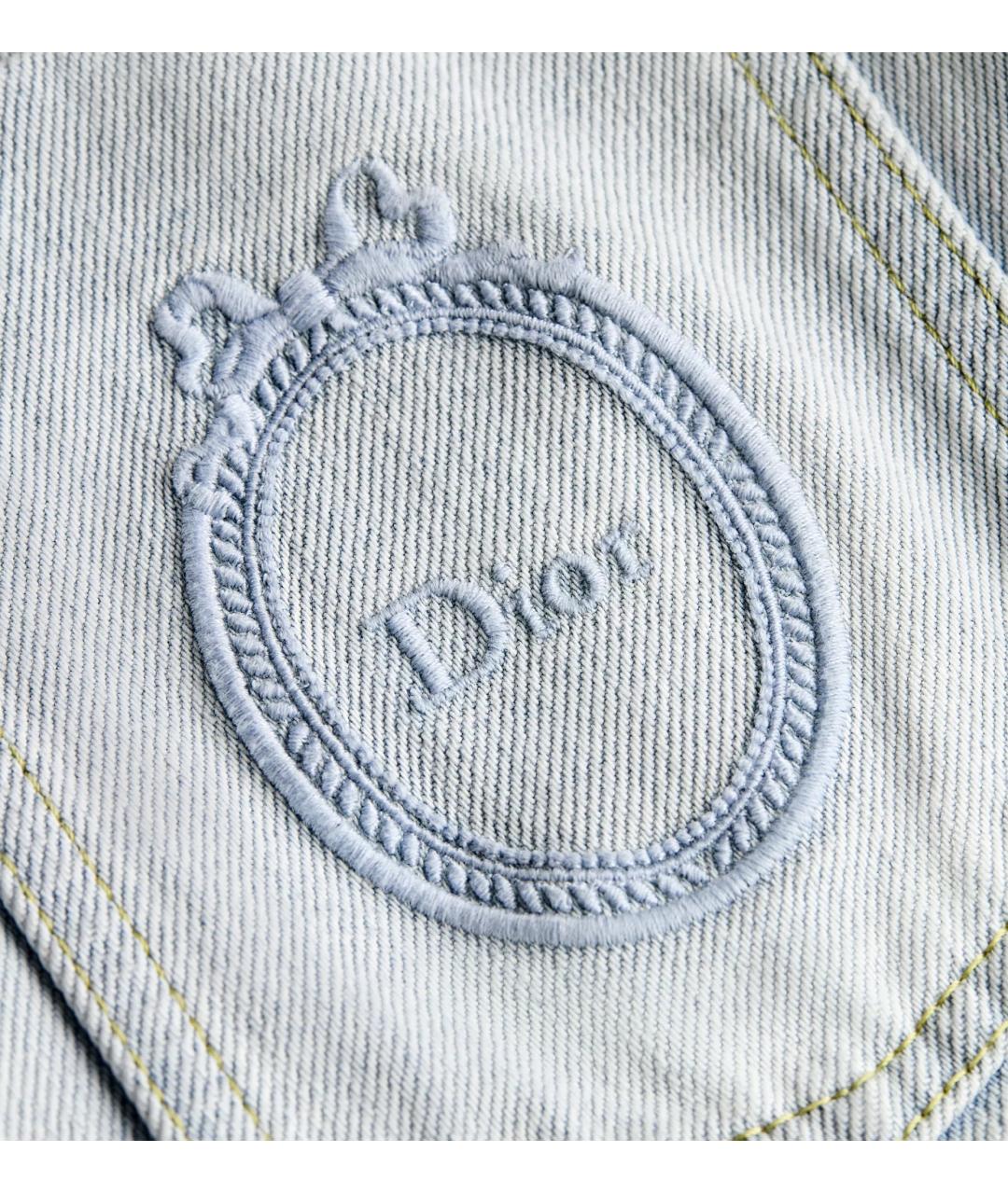 CHRISTIAN DIOR Голубая хлопковая куртка, фото 6