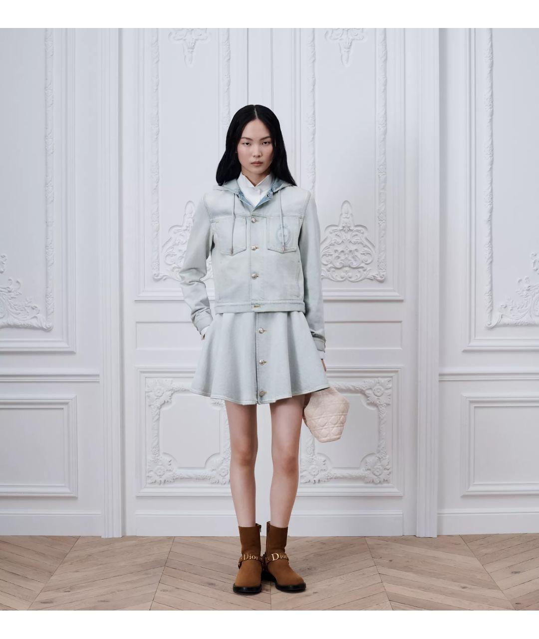 CHRISTIAN DIOR Голубая хлопковая куртка, фото 2