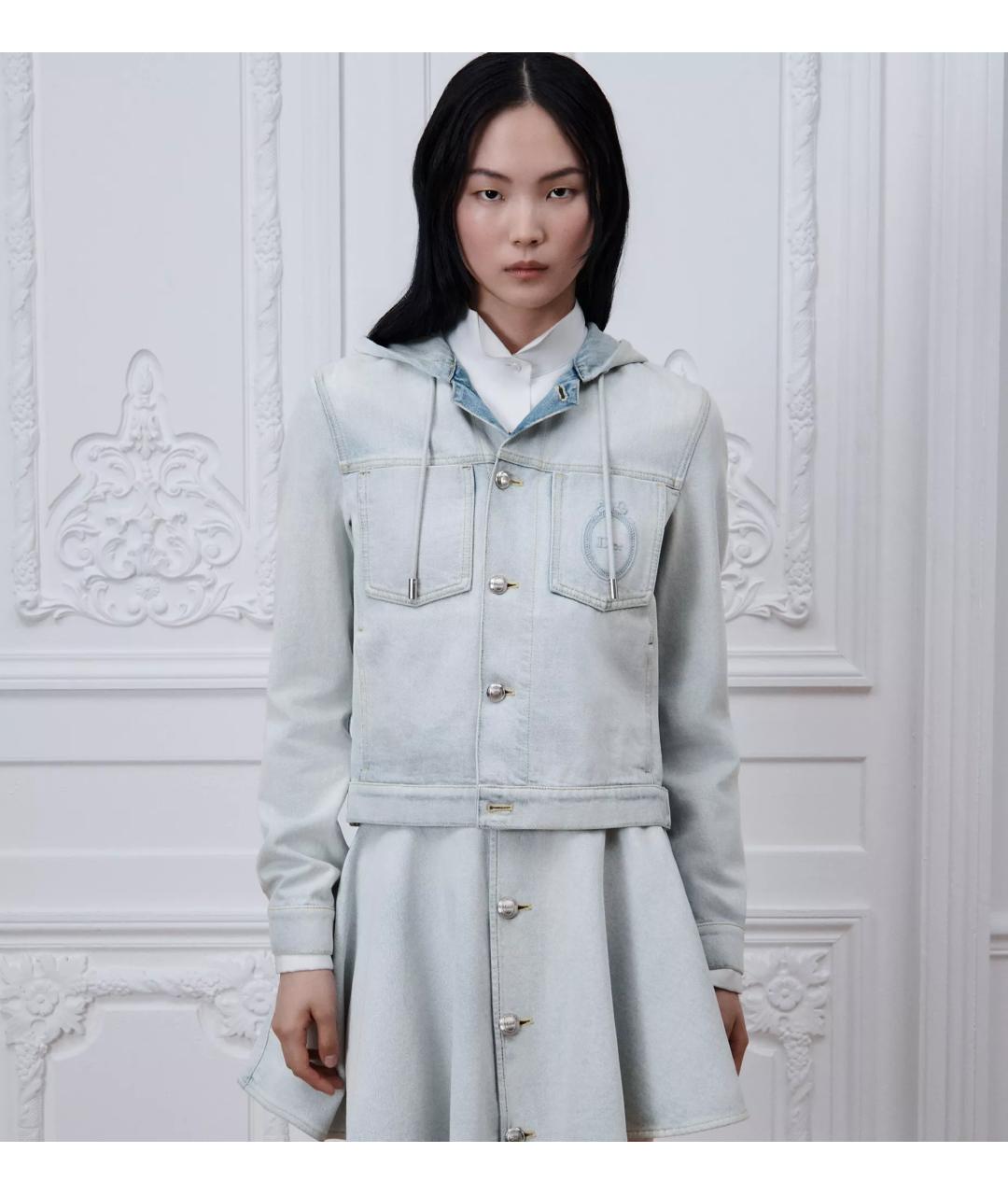 CHRISTIAN DIOR Голубая хлопковая куртка, фото 3