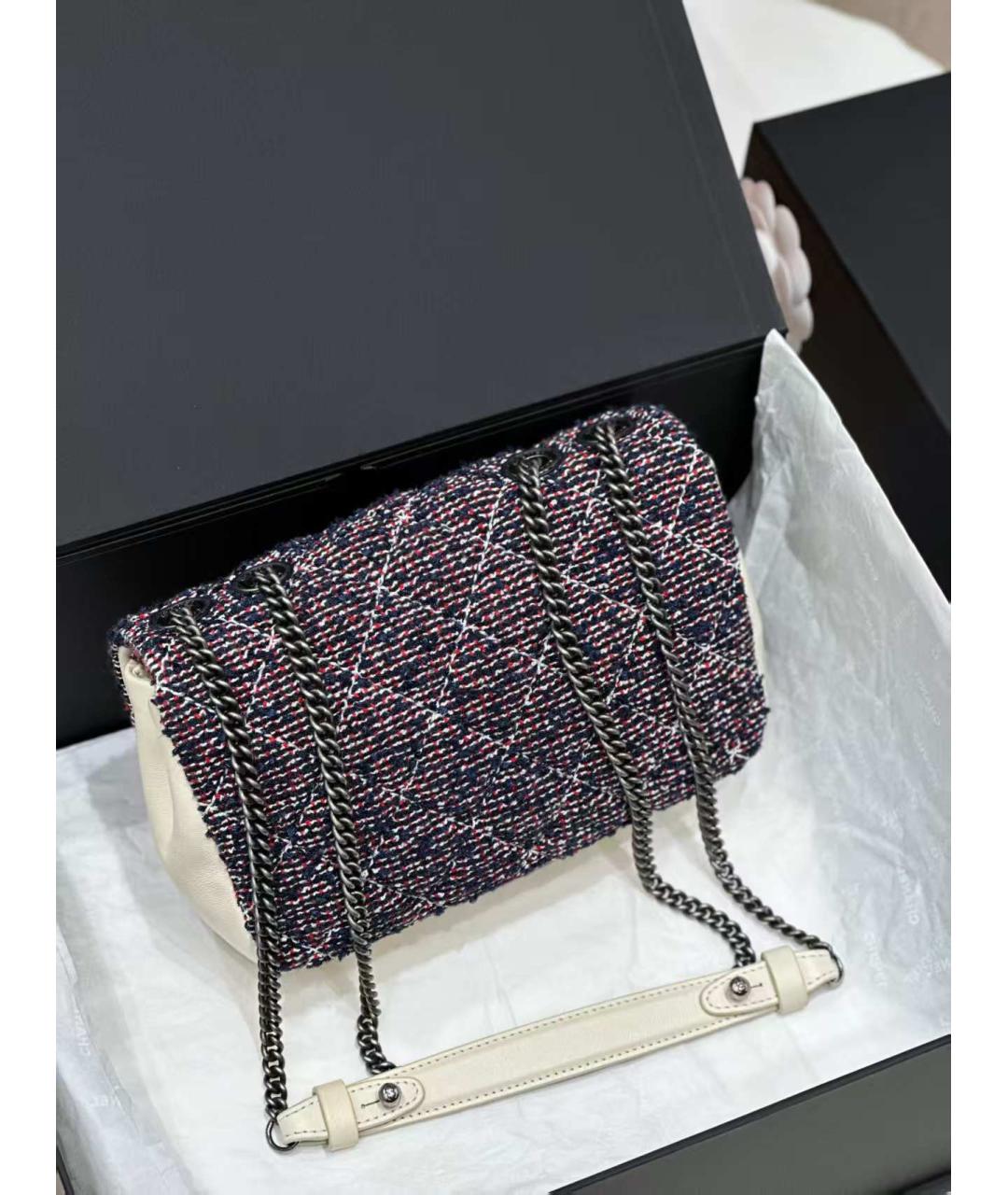 CHANEL Темно-синяя тканевая сумка через плечо, фото 2