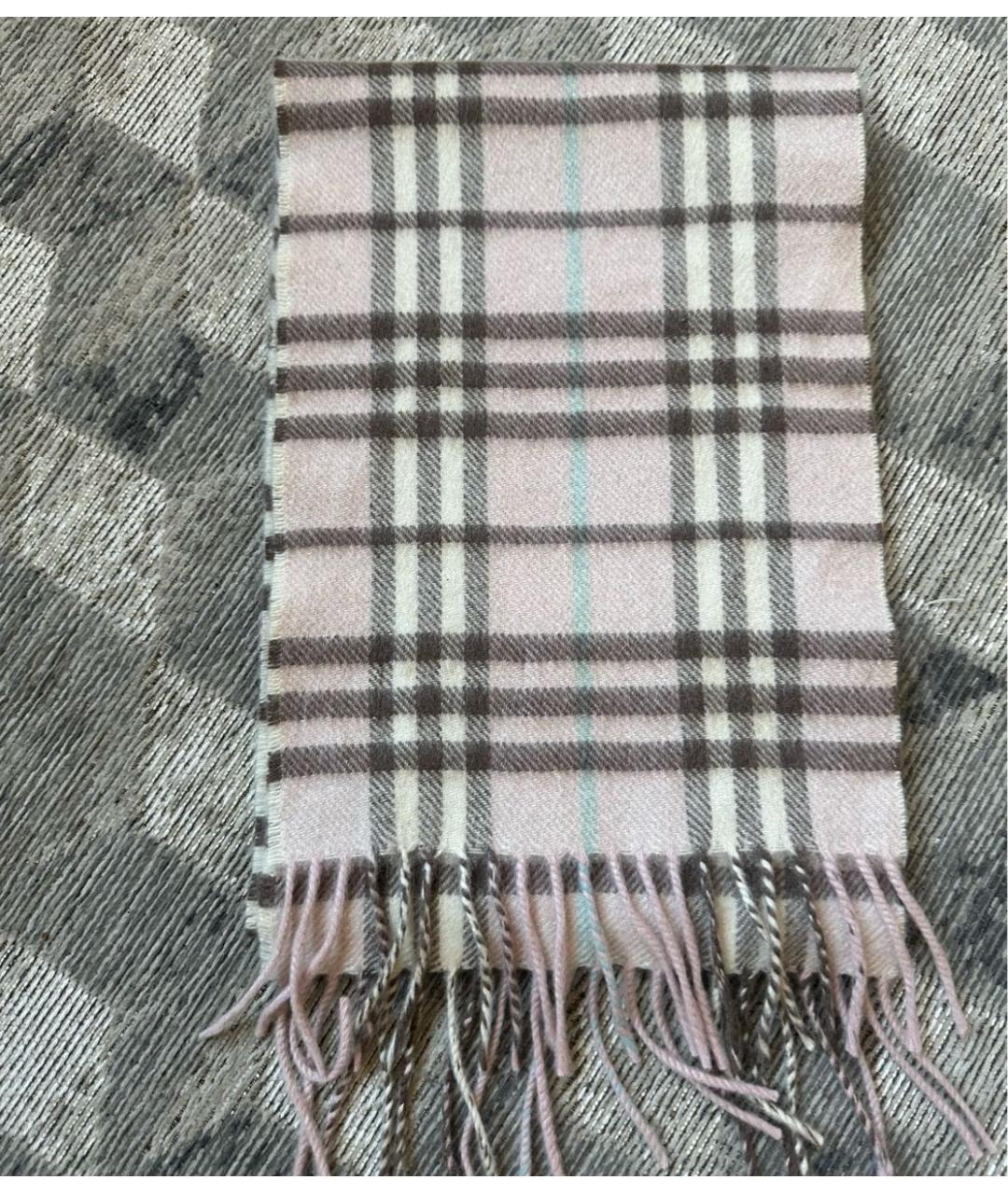 BURBERRY Розовый шарф, фото 4
