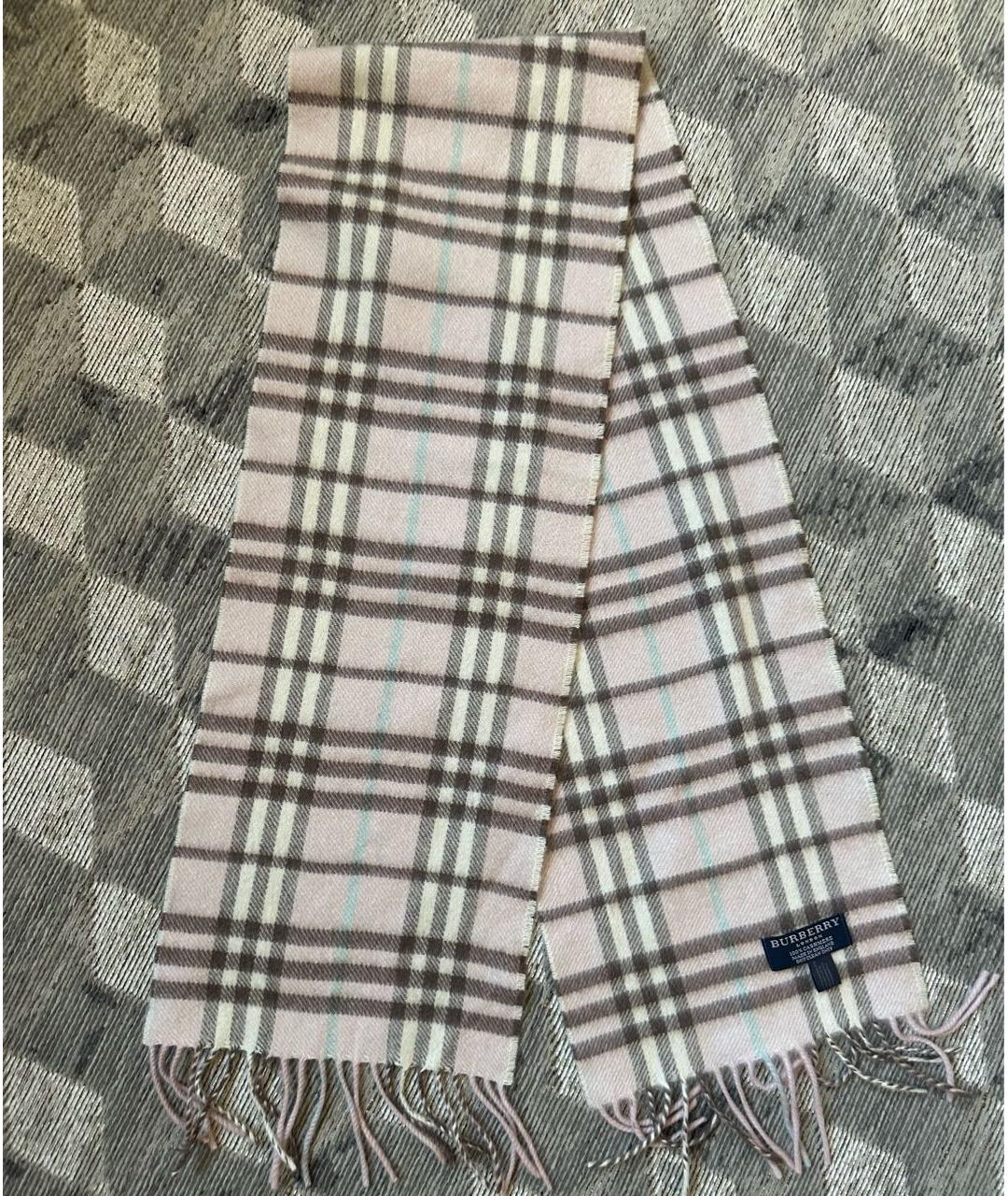 BURBERRY Розовый шарф, фото 7