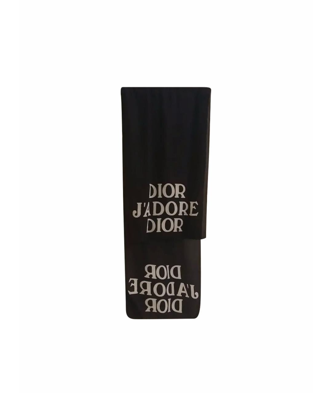 CHRISTIAN DIOR Черный шелковый платок, фото 1