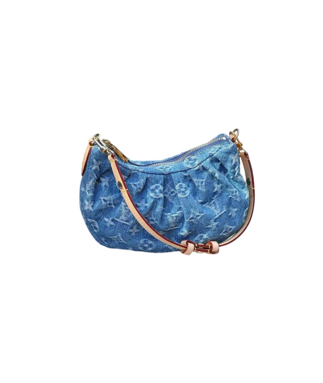 LOUIS VUITTON Голубая деним сумка через плечо, фото 1