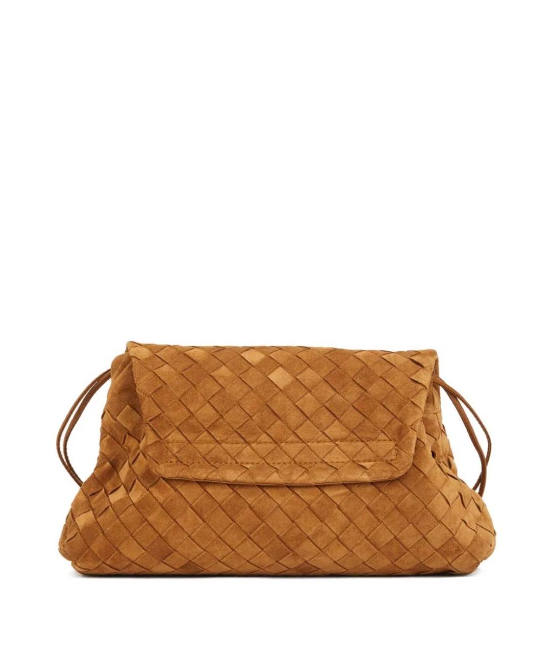 BOTTEGA VENETA Коричневая замшевая сумка через плечо, фото 3