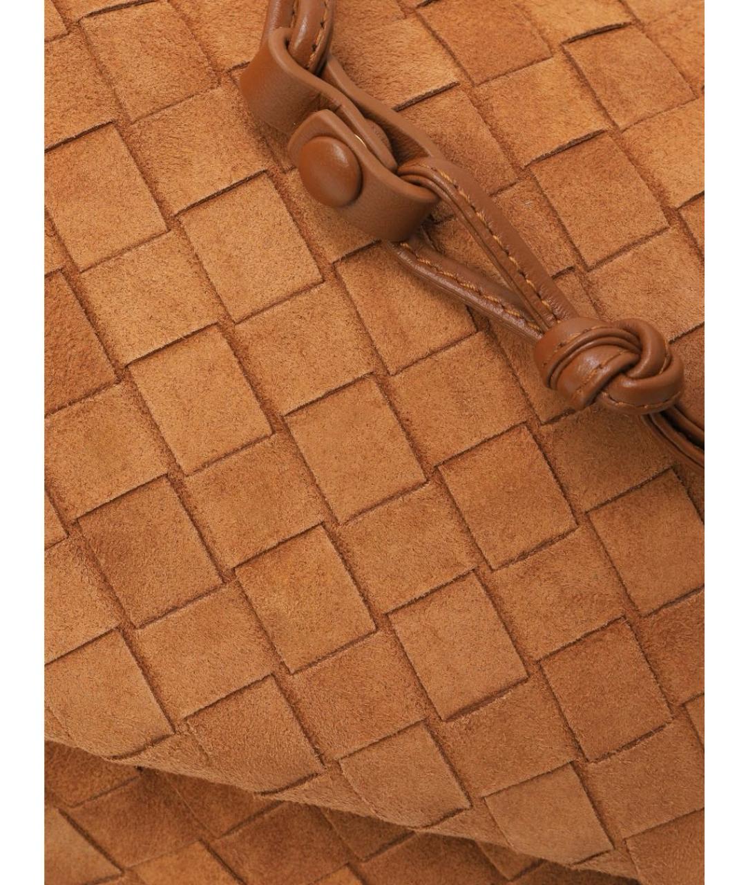 BOTTEGA VENETA Коричневая замшевая сумка через плечо, фото 5