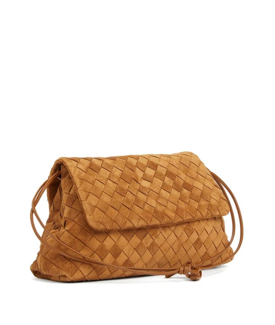 BOTTEGA VENETA Коричневая замшевая сумка через плечо, фото 2