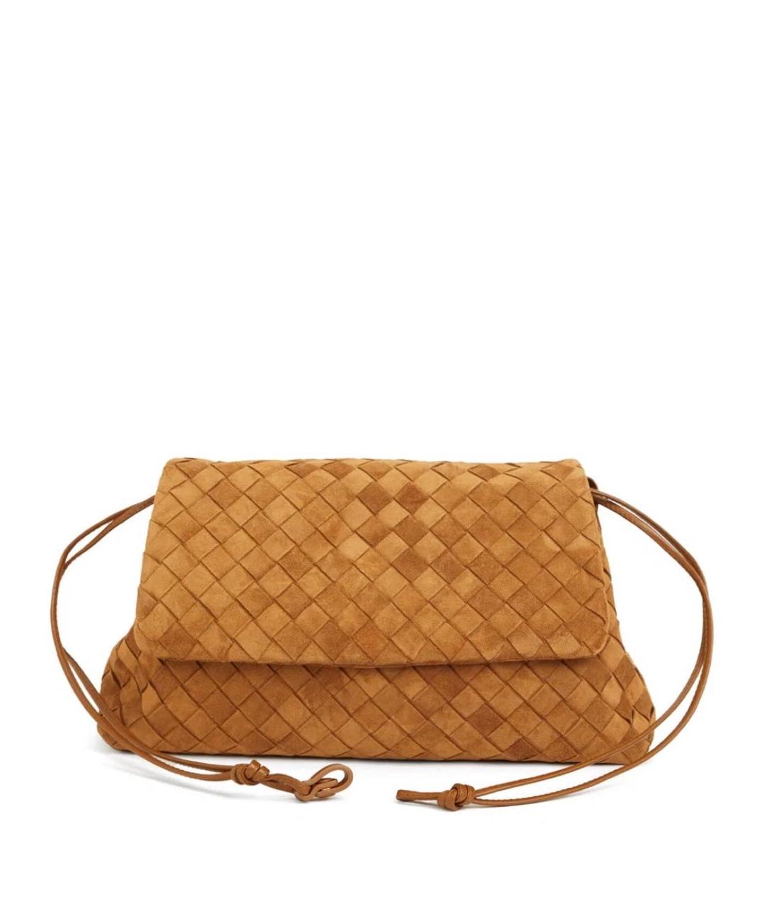 BOTTEGA VENETA Коричневая замшевая сумка через плечо, фото 1