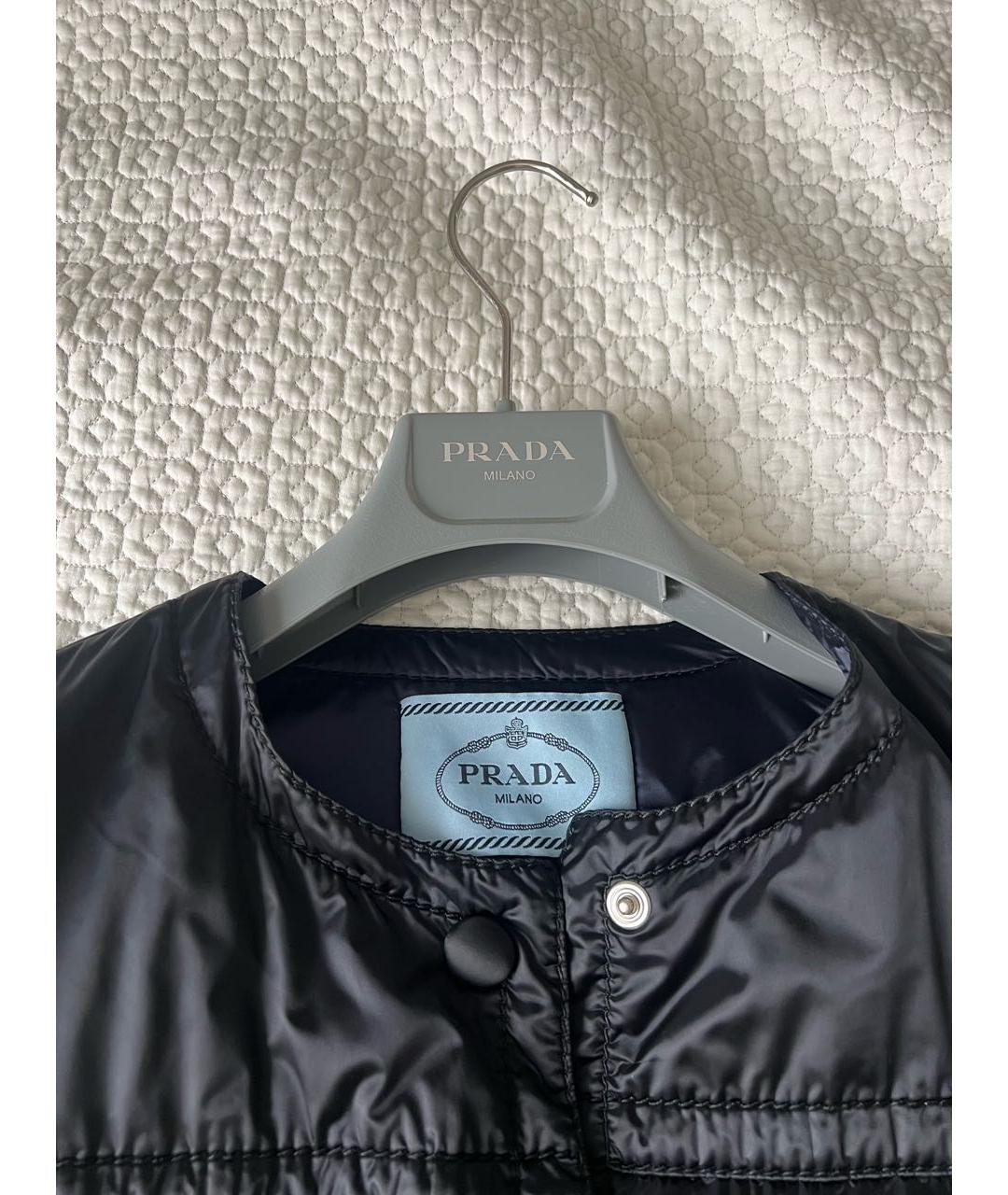 PRADA Черная нейлоновая куртка, фото 3