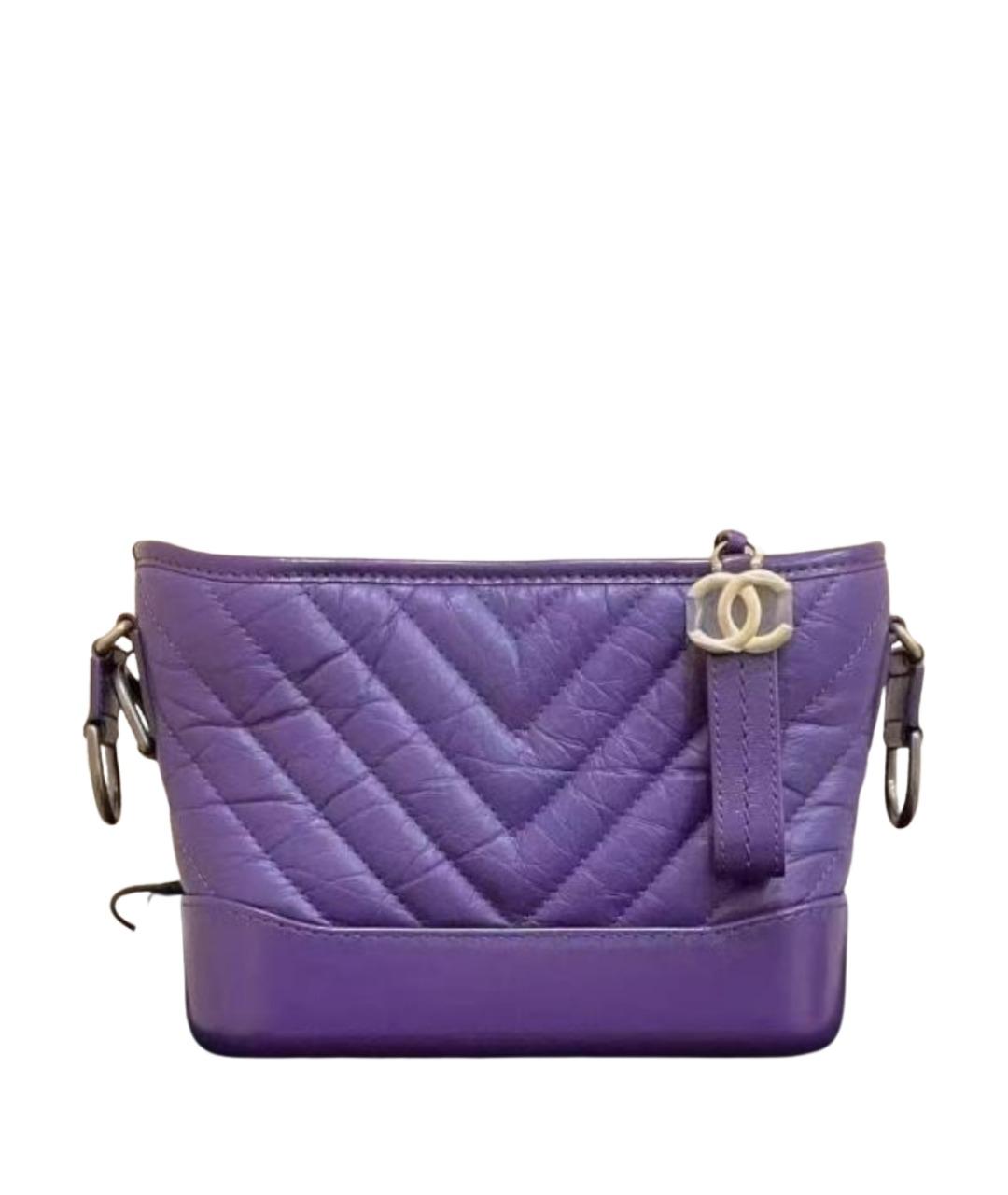 CHANEL Фиолетовая кожаная сумка через плечо, фото 1