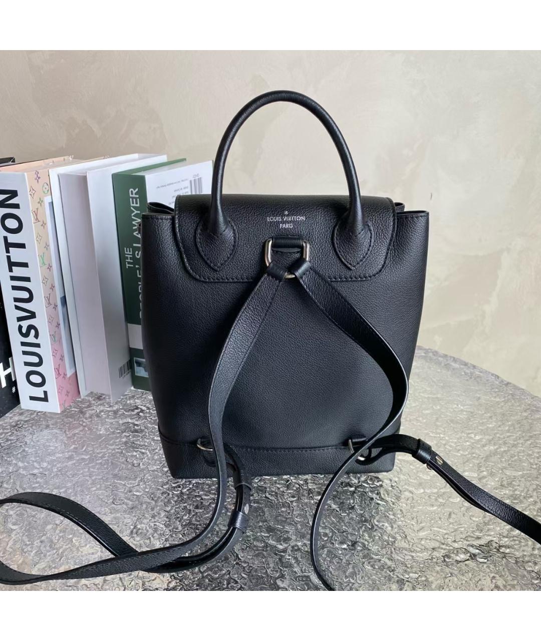 LOUIS VUITTON Черный кожаный рюкзак, фото 3