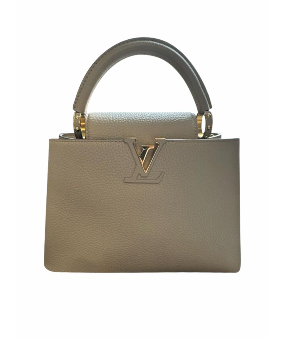 LOUIS VUITTON Серая кожаная сумка тоут, фото 1