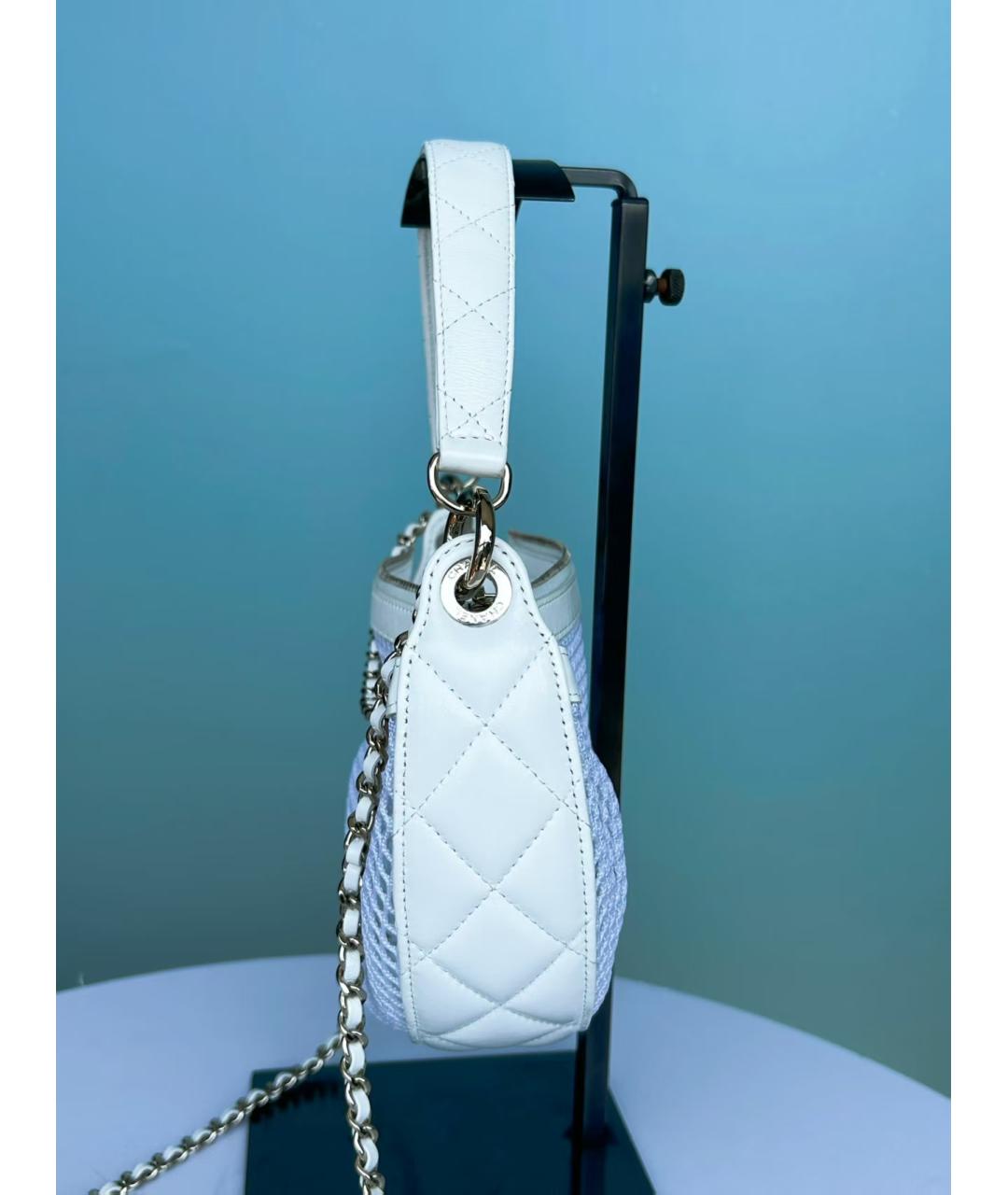 CHANEL Белая сумка через плечо, фото 3