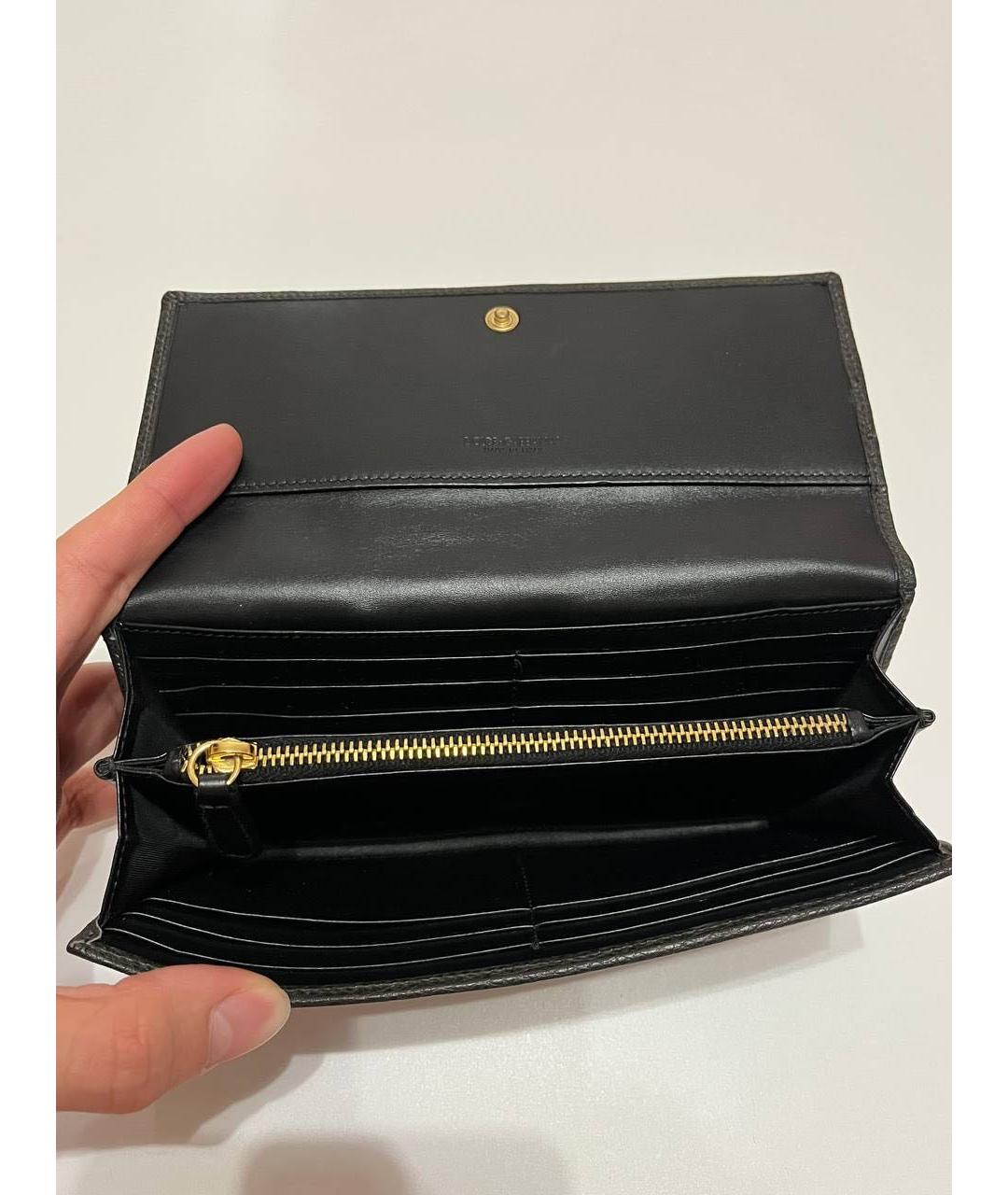 DOLCE&GABBANA Черный кожаный кошелек, фото 3