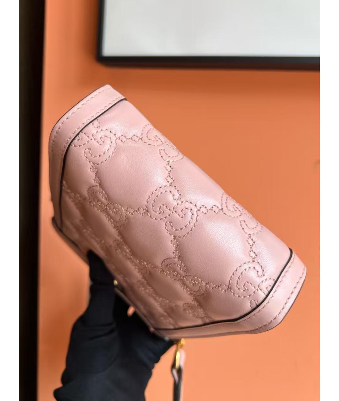 GUCCI Розовая кожаная сумка через плечо, фото 4