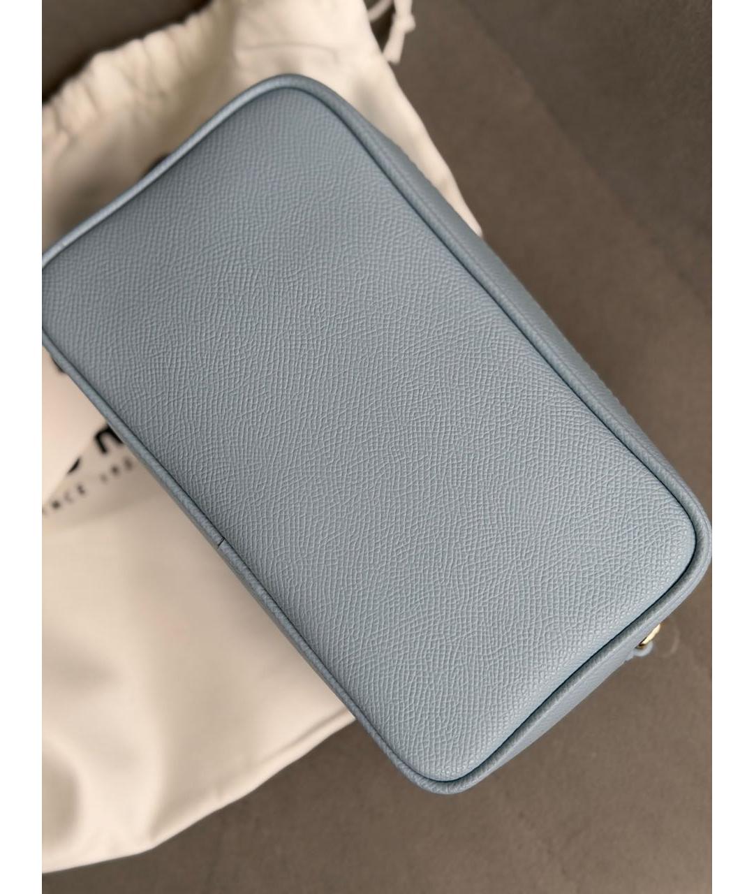 FURLA Голубая кожаная сумка через плечо, фото 3