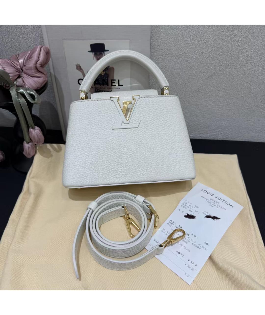 LOUIS VUITTON Белая сумка через плечо, фото 2