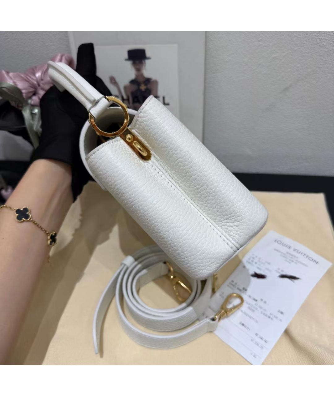 LOUIS VUITTON Белая сумка через плечо, фото 3