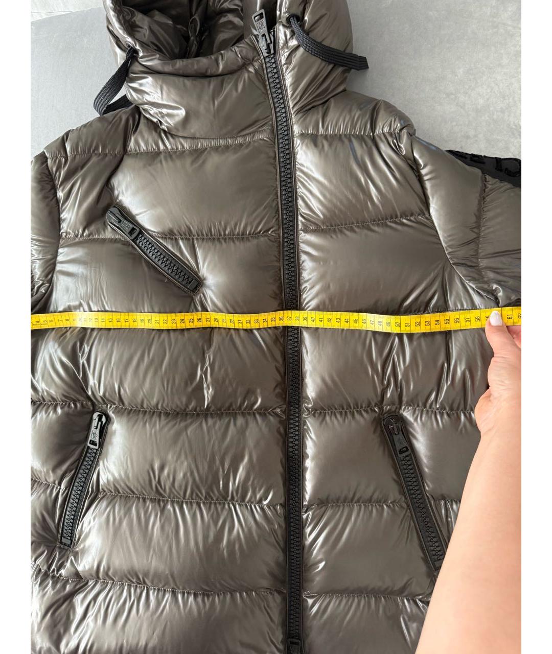 MONCLER Хаки полиамидовый пуховик, фото 6