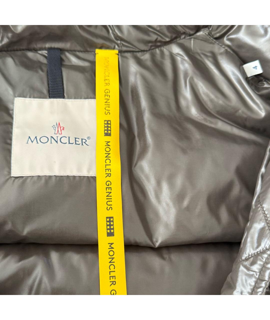 MONCLER Хаки полиамидовый пуховик, фото 3