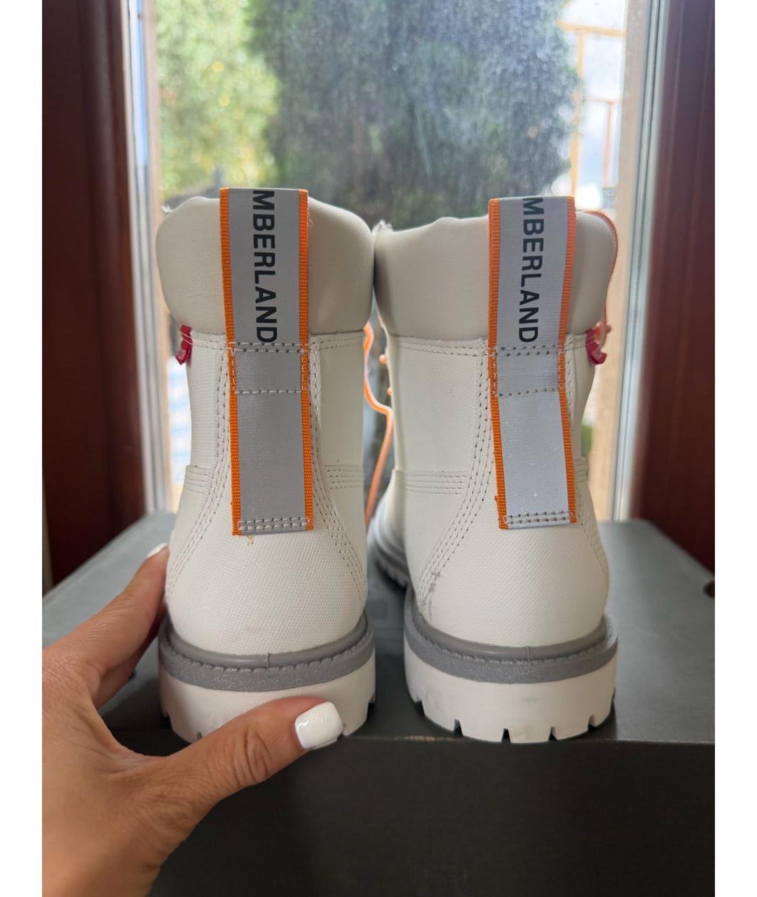 TIMBERLAND Белые кожаные ботинки, фото 3