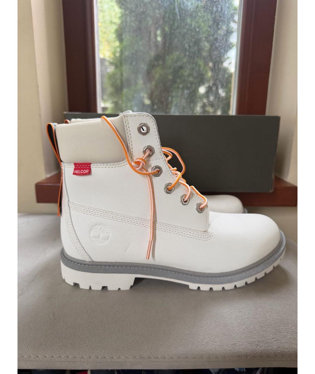 TIMBERLAND Белые кожаные ботинки, фото 5