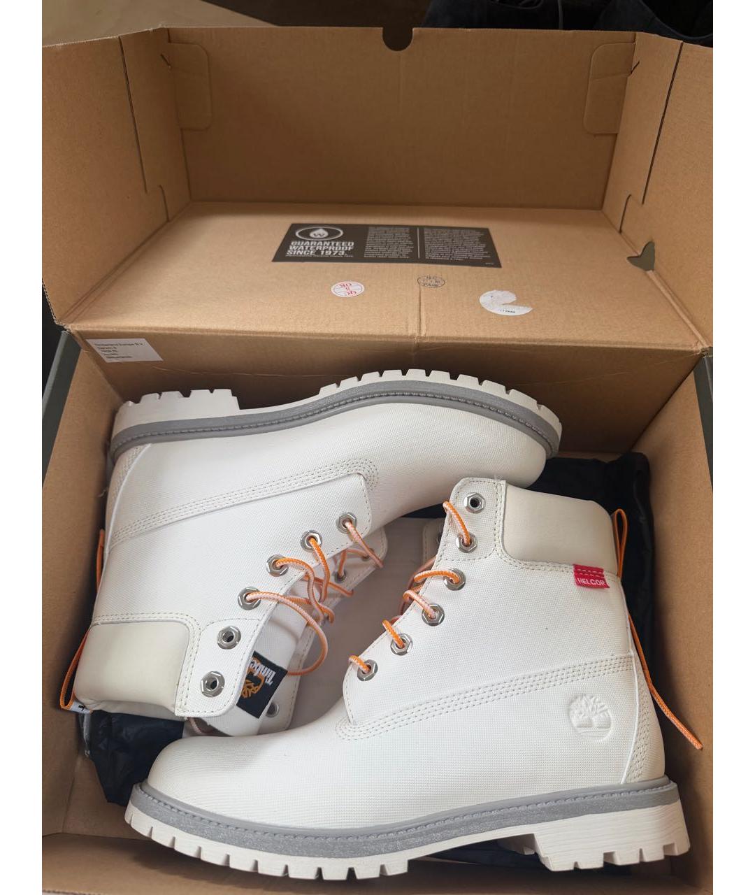 TIMBERLAND Белые кожаные ботинки, фото 4