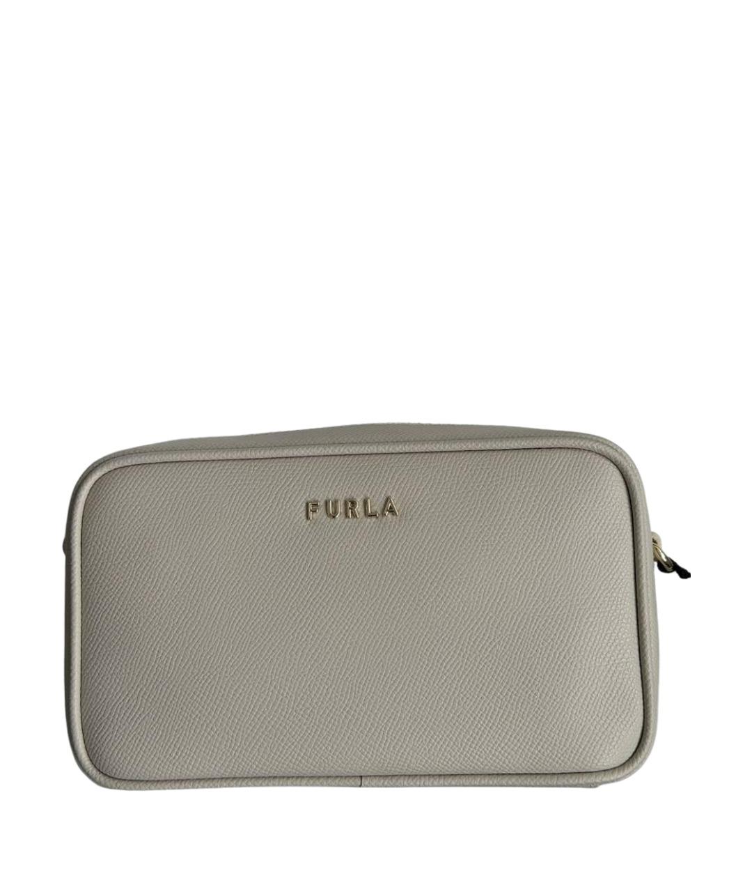 FURLA Бежевая кожаная сумка через плечо, фото 1