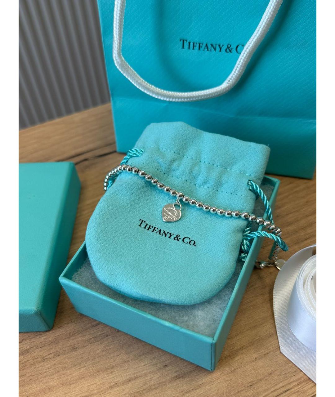 TIFFANY&CO Голубой серебряный браслет, фото 3