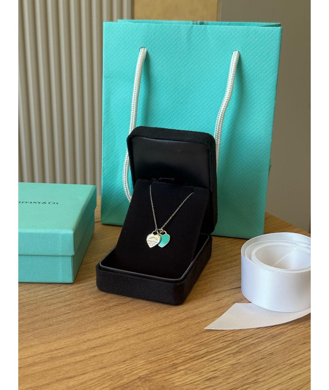 TIFFANY&CO Голубая серебряная подвеска, фото 3