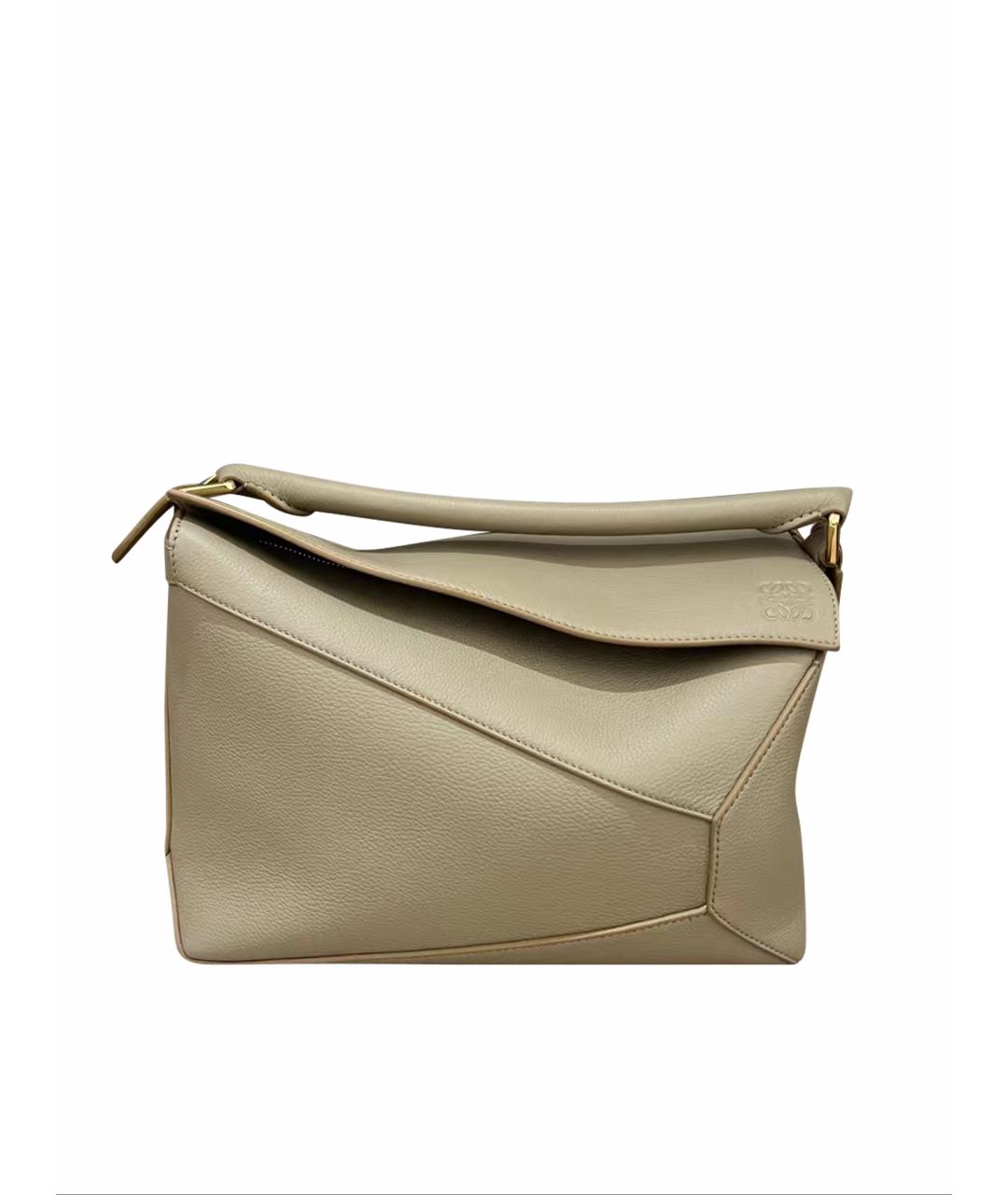 LOEWE Бежевая кожаная сумка через плечо, фото 1